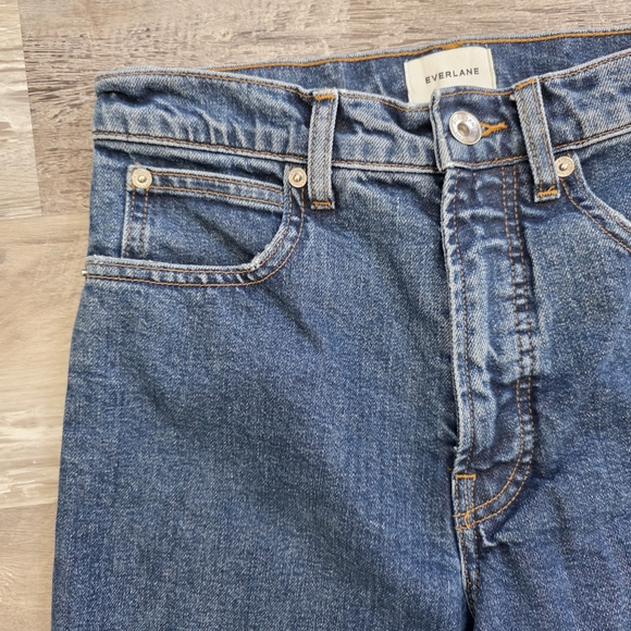 Everlane Women's Telhe Way High Straight Leg Jeans - Blue Size 26 - Picture 5 of 14